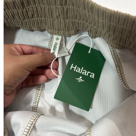 NWT Halara Ribbed High Waisted Pocket Wide Leg Casual Pants Womens Large Casual - Picture 3 of 9